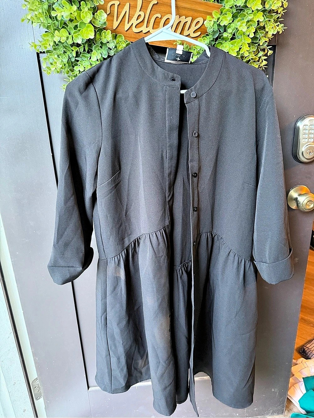 Tuckernuck The Leighton Dress Long Sleeve Midi Black Small